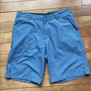 O’Neill Flat Front Chino Shorts Blue Logo Beach Skater Surf Casual Men's Size 32
